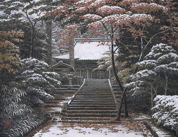 「初雪清寒」- 滋贺观音堂