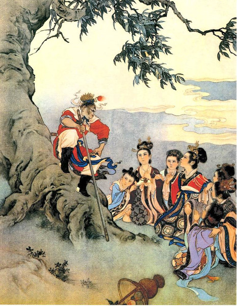 蟠桃园内问真情
