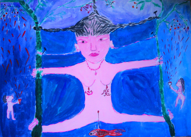 10、潇潇《心魔》2008年9月水粉51cm×37cm