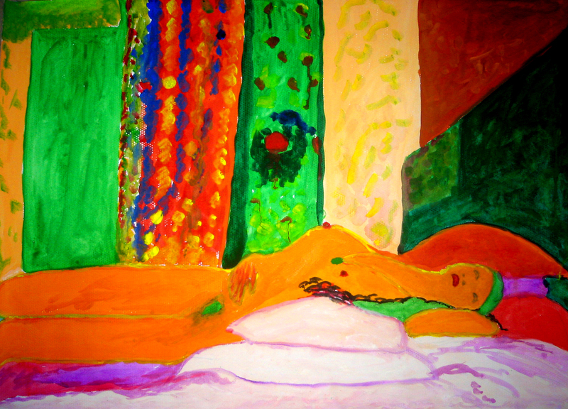 11、潇潇《一部分》2008年4月水粉画51cm×37cm
