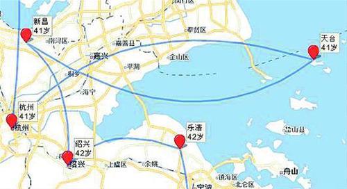 图为：电子地图可查阅诗人一生行迹